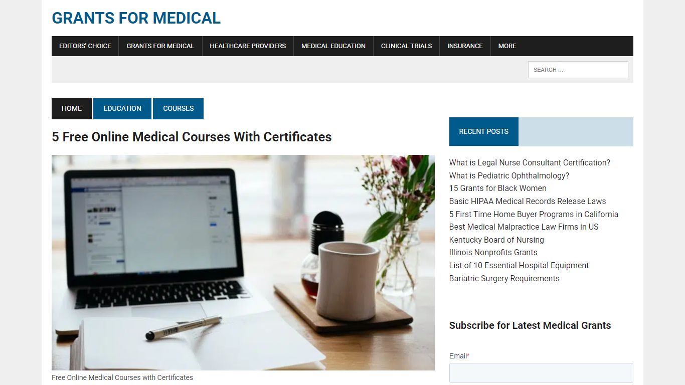 5 Free Online Medical Courses With Certificates