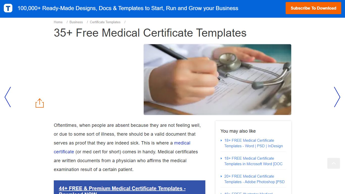35+ Free Medical Certificate Templates - PDF | Word | Free & Premium ...