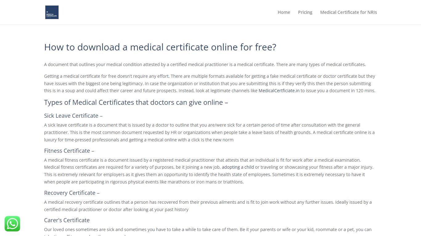 How to download a medical certificate online for free?